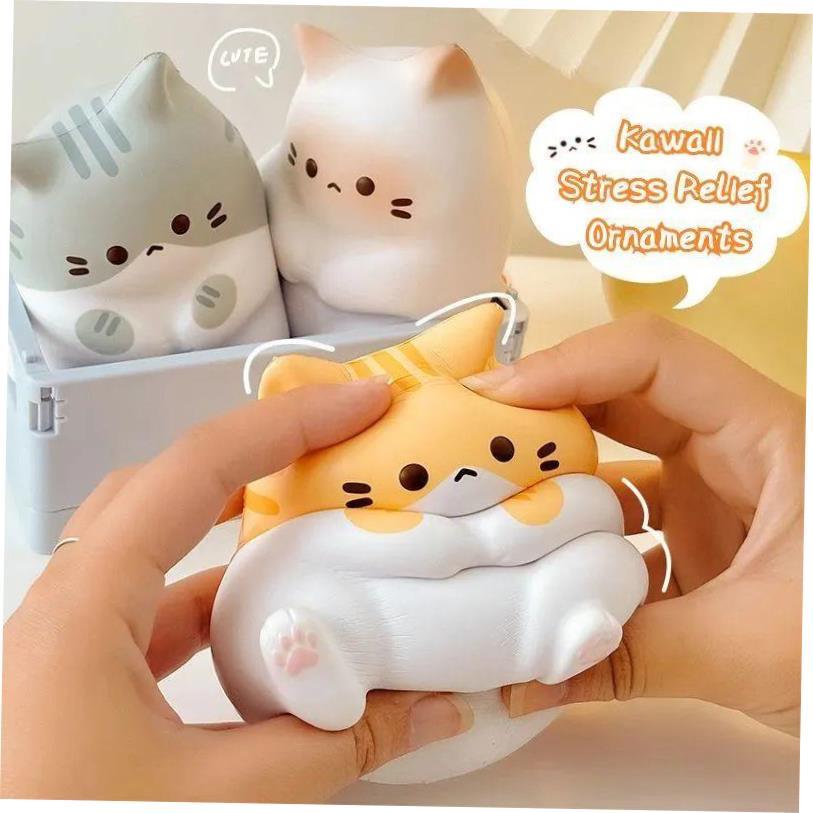 Kawaii Cat Sress Relief Squishy Toy PU Slow Rising Squeeze
