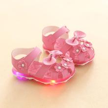 Toddler Girls Summer Sandals New LED with Lights Infant Girl