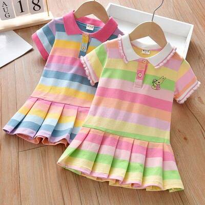 Fashionable Summer Girls Casual Dress Pretty Toddler Baby Co