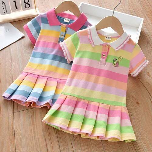 Fashionable Summer Girls Casual Dress Pretty Toddler Baby Co