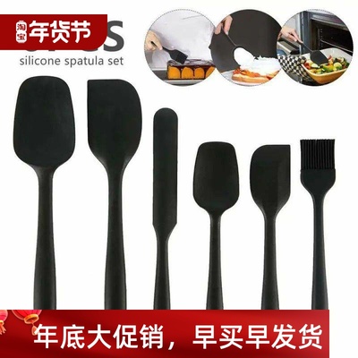 1-6Pcs Non-Stick Spatula Set Cooking Utensils Set Silicone C
