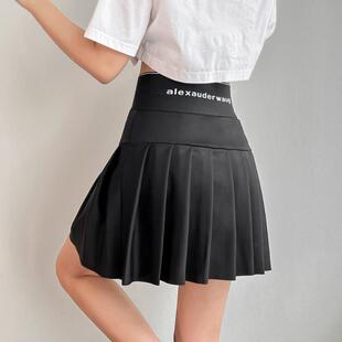 pleated fashion waist 百褶A字半身裙 line skirt高腰时尚 High