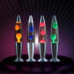 Creative Metal Base Wax Lava Lamp Night Light For Home Bedro