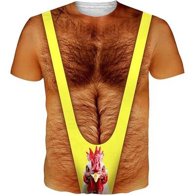 Funny Muscle Mens T Shirt Graphics Spoof 3D Printing T-shirt