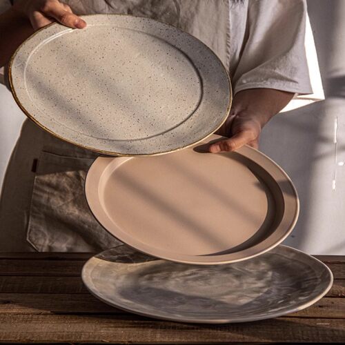 dinner plates ceramic steak plate dishes 西餐盘 western food