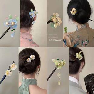 2023 Hot Selling Plum Blossom Wooden Hairpin Hanfu Hair Pin