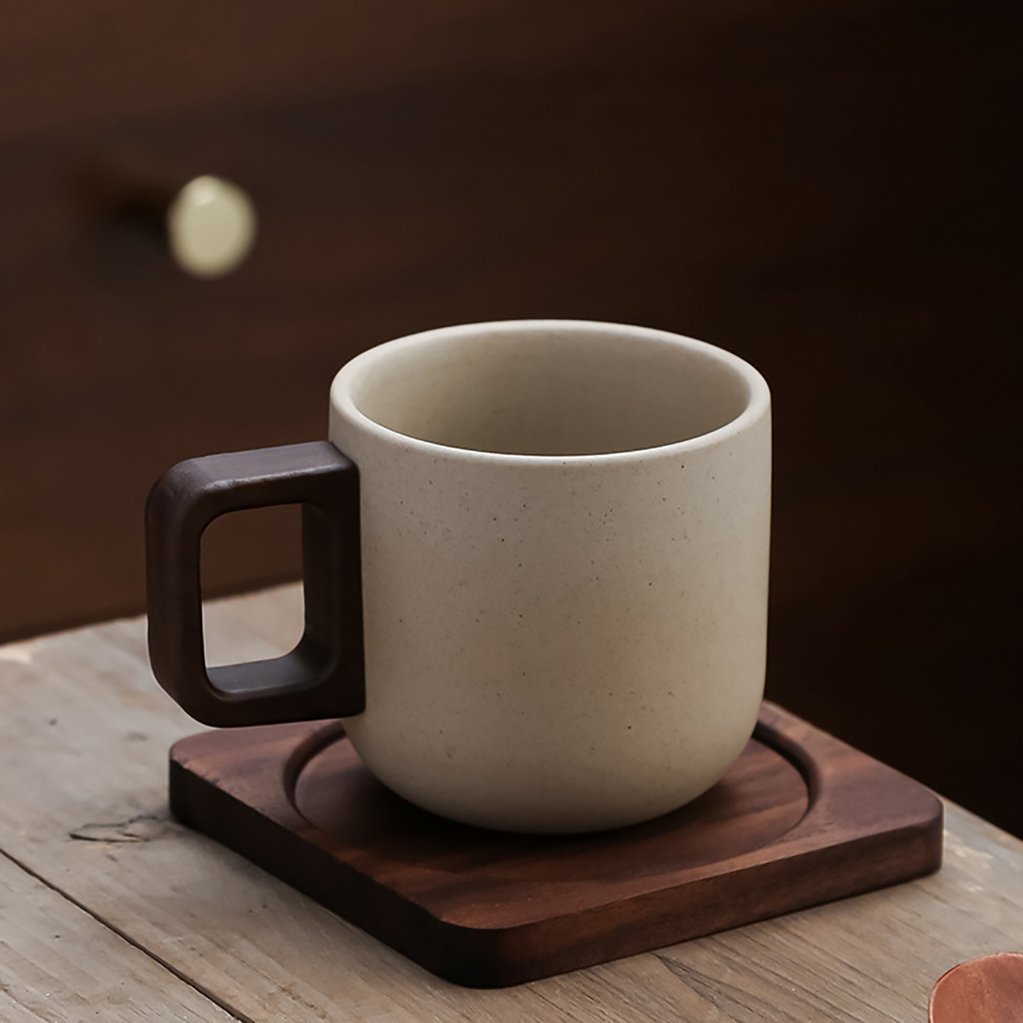 直筒咖啡杯子高档精致陶瓷马克杯家用高颜值水杯送礼