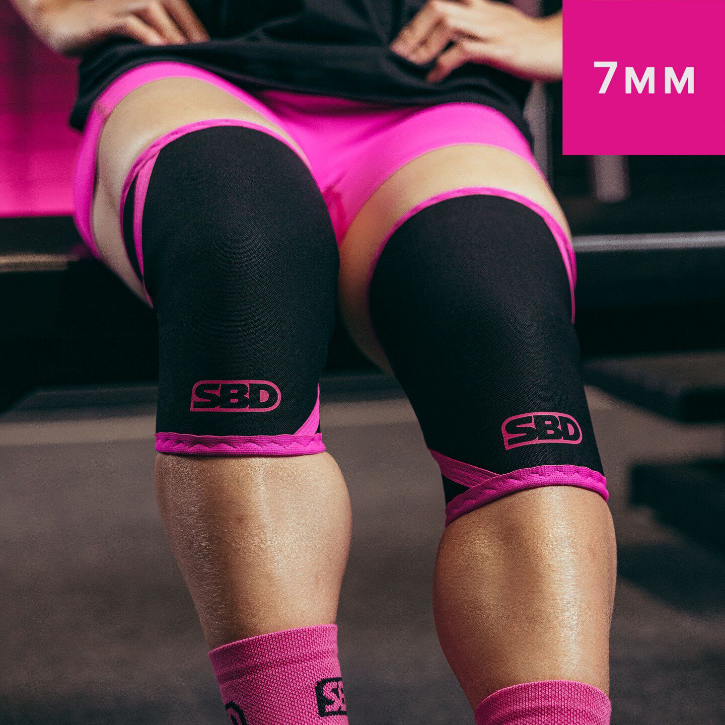 2026英国SBD 限量 NOVA-新星 7mm标准护膝力量举力训硬拉深蹲套膝