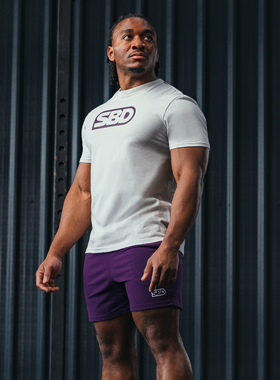 2025Aspire凌志限定英国SBD大标T恤米白色 男纯棉健身运动休闲T恤