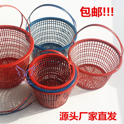 包邮特价1-8斤草莓篮子 圆形杨梅篮手提塑料水果篮樱桃葡萄采摘筐
