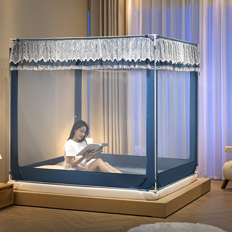 三开门用防摔加厚蚊帐