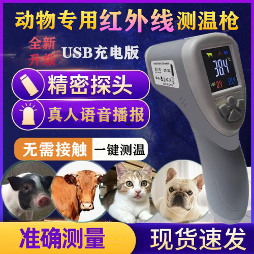 养殖场兽用电子体温温度计猪牛羊红外线测温仪表动宠物猫狗高精度