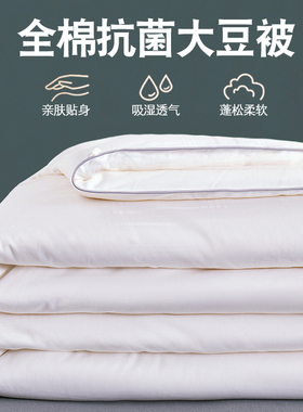 全棉大豆纤维被子冬被纯棉春秋被芯亲肤冬季棉被加厚保暖四季通用