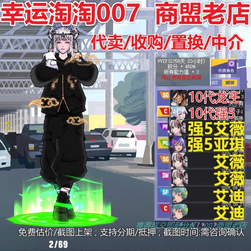 t041街头篮球二区10代毕业龙后c中手龙王sg中手艾薇pf/9代全职业