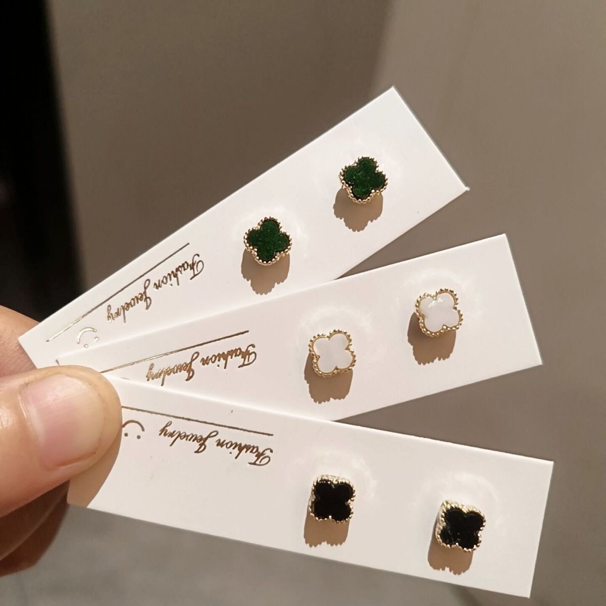 免打孔四叶草磁吸耳夹耳钉女小众设计感高级轻奢气质耳环耳饰百搭
