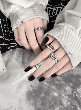 ins网红女复古欧美嘻哈潮戒指