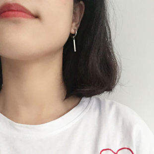 简约耳钉冷淡风日韩版 耳坠 网红圆脸百搭无耳洞耳夹耳环女学生个性