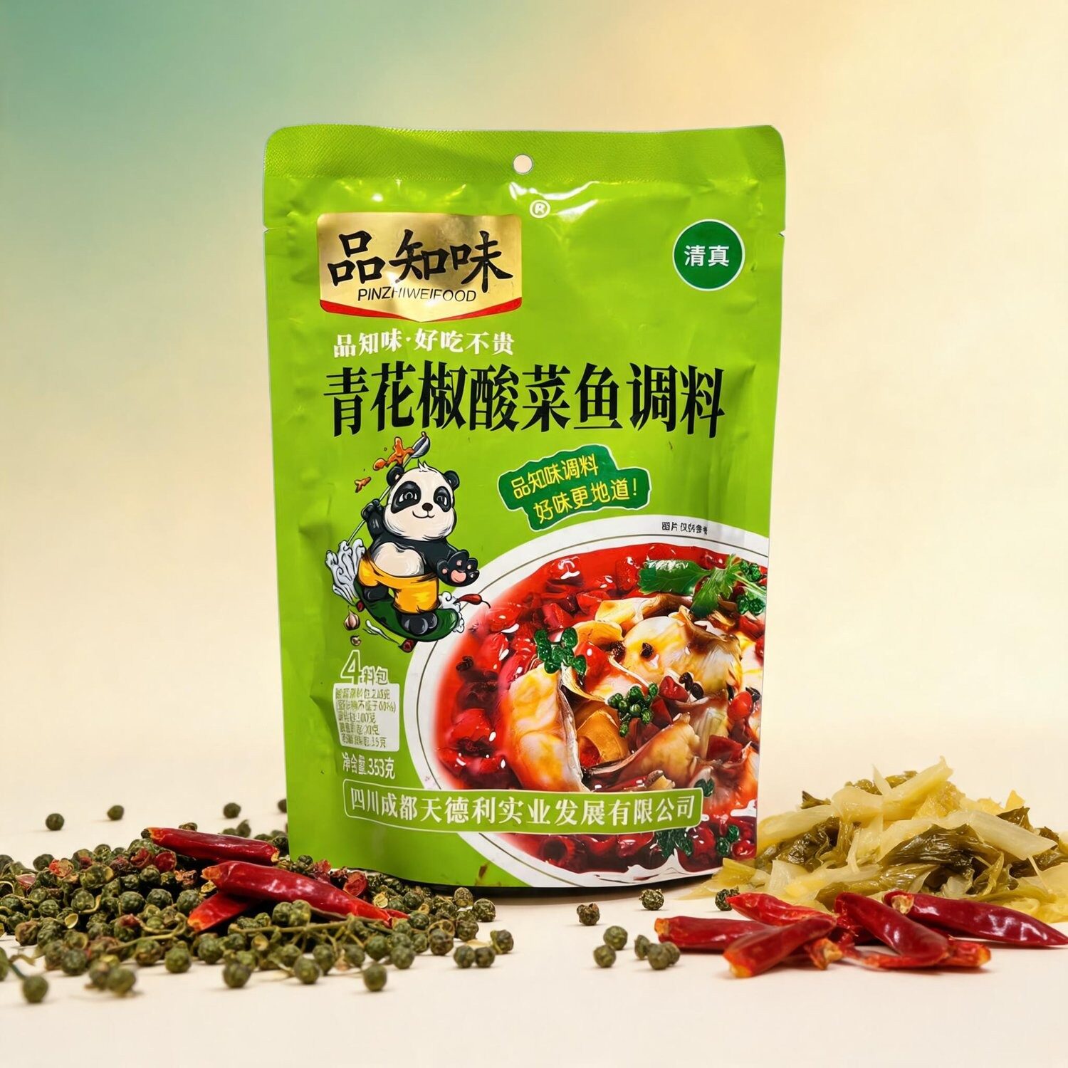 品知味青花椒酸菜鱼调料353克