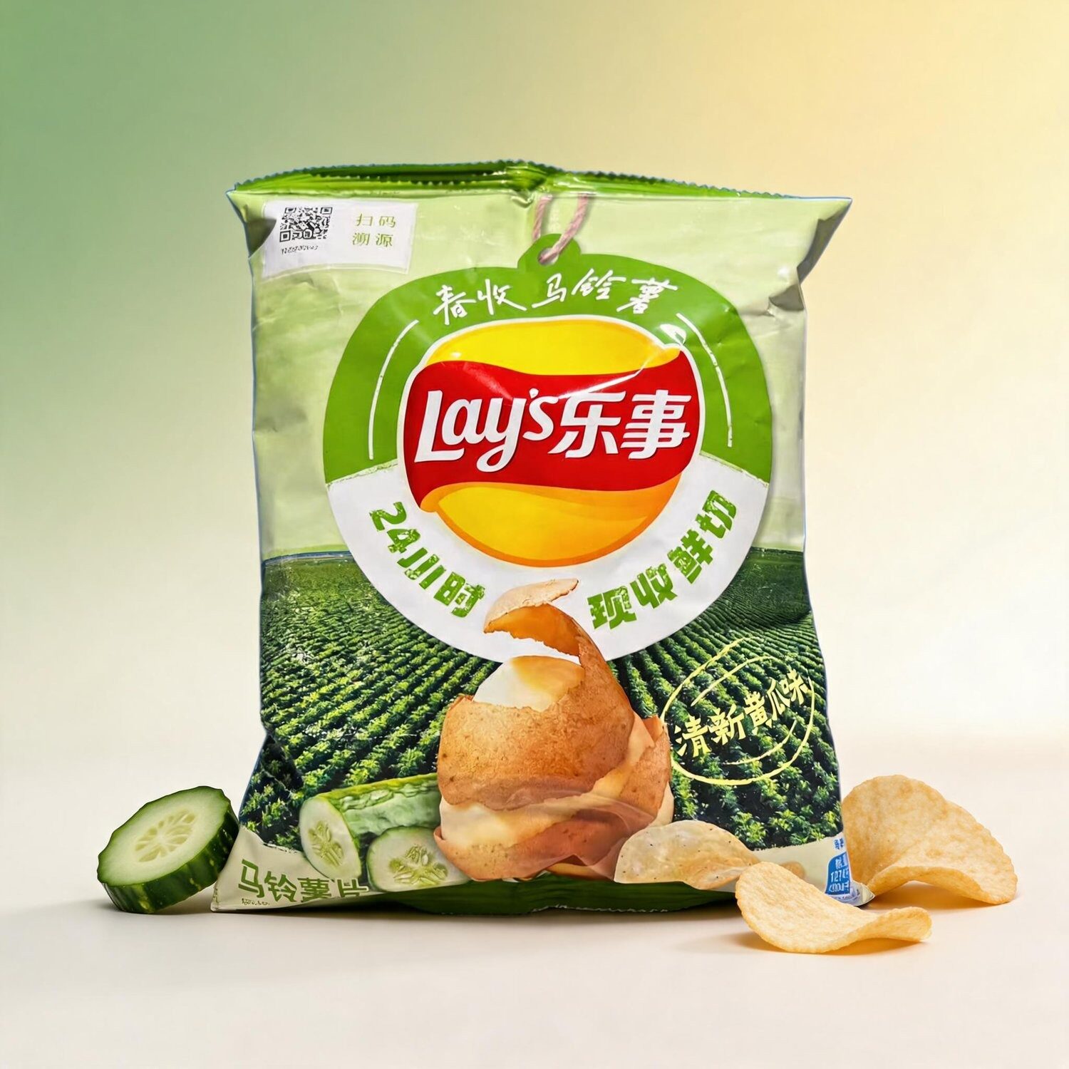 乐事Lays春收马铃薯清新黄瓜味56