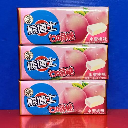 三条熊博士口嚼糖水蜜桃味66克