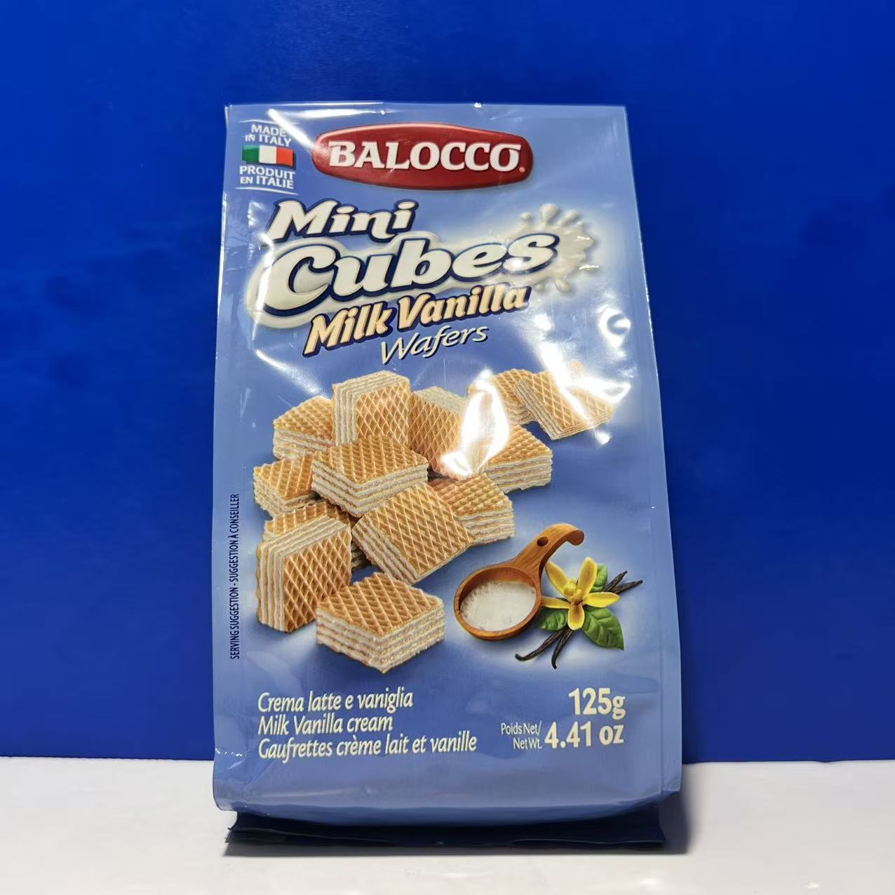 意大利进口百乐可BALOCCO奶油威化饼干125克临期饼干特价休闲零食