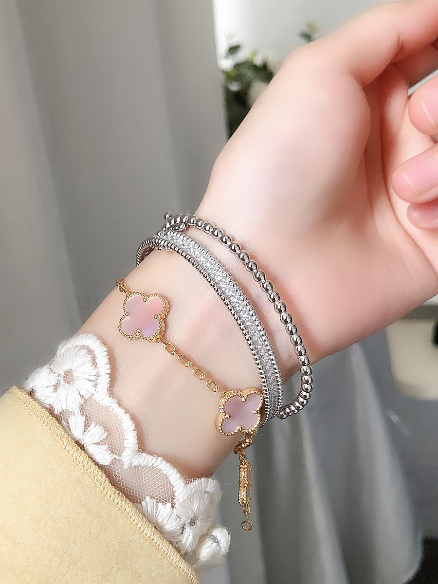 TEXTURE  BEAD EDGE BRACELET DIAMOND SINGLE BEAD EDGE BRACELET EUROPEAN AND AMERICAN INS NICHE DESIGN LIGHT LUXURY STARRY GIFT