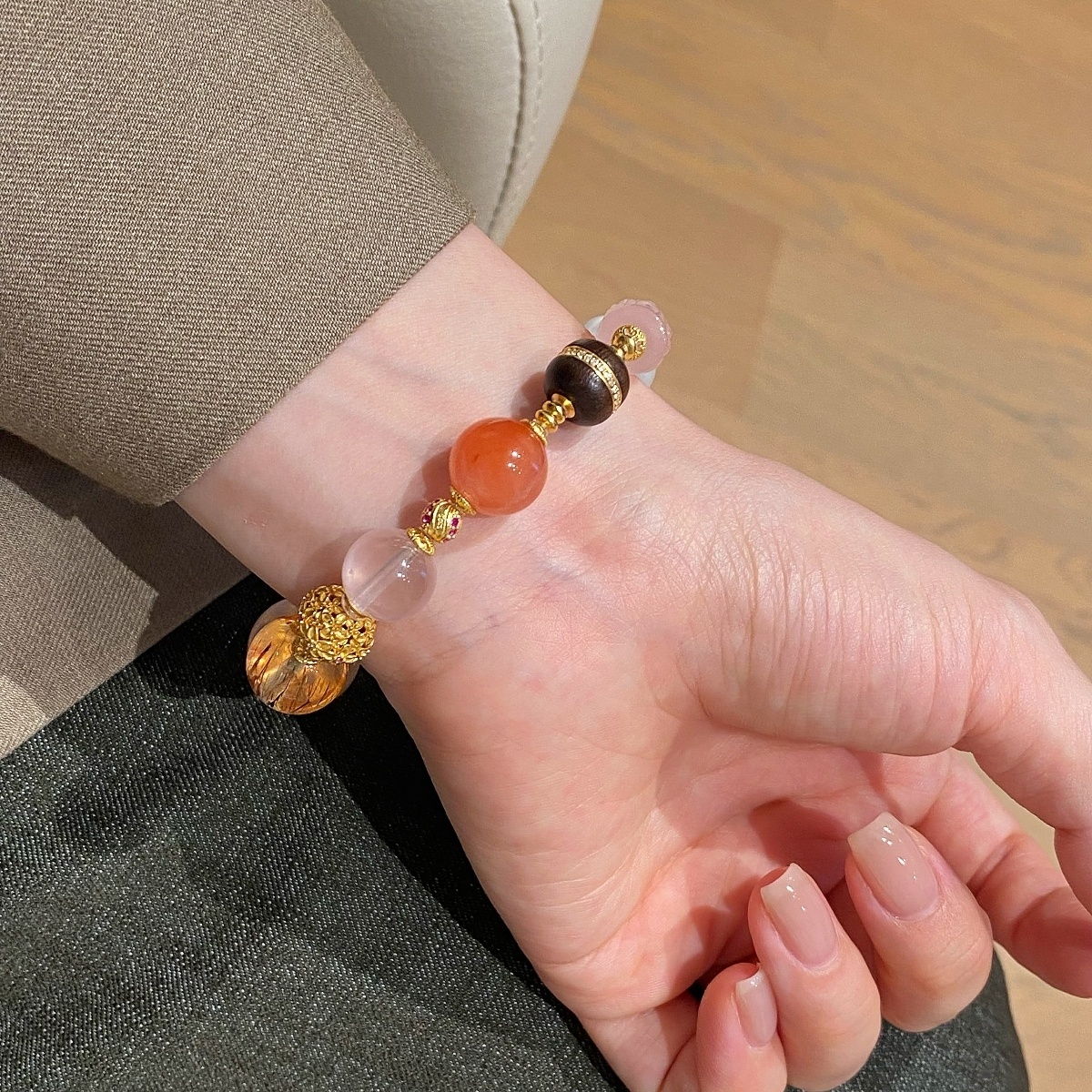 多宝水晶手串925纯银国风高级感