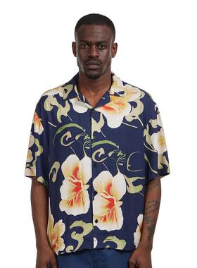 代购Edwin男士衬衫透气轻盈棉质短袖休闲度假衬衣爆款印花