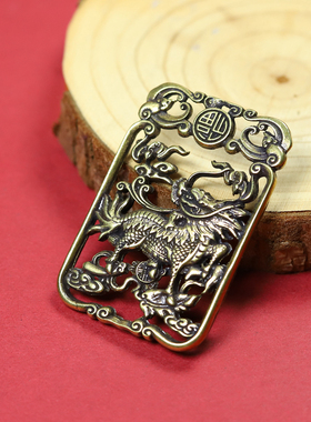 黄铜传统神兽瑞兽富贵麒麟