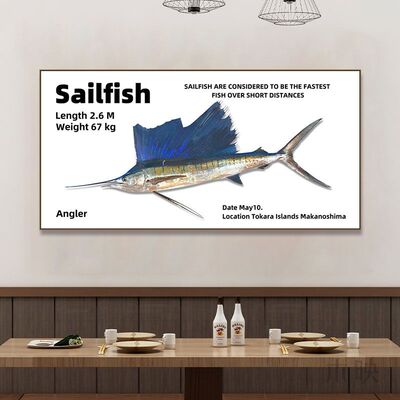 日式料理店装饰画钓鱼俱乐部