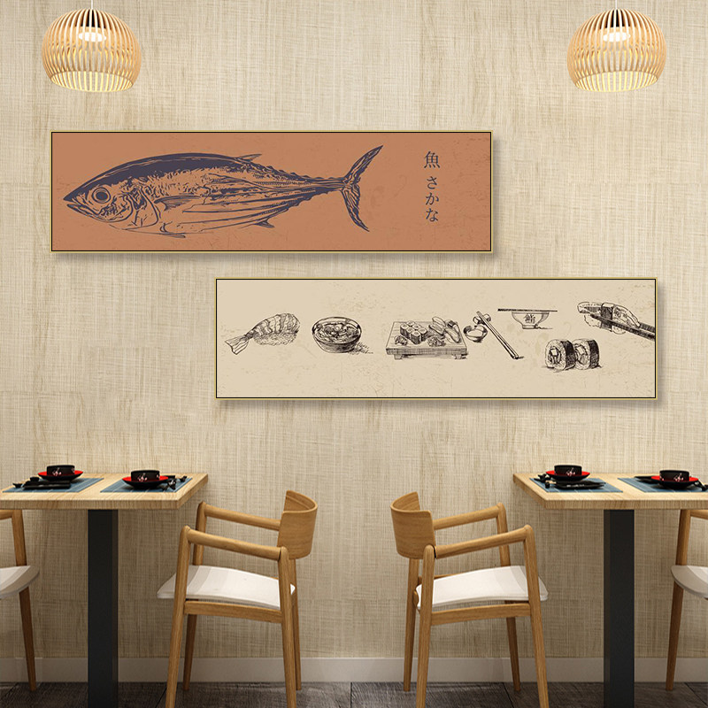 浮世绘挂画日式料理店居酒屋壁画