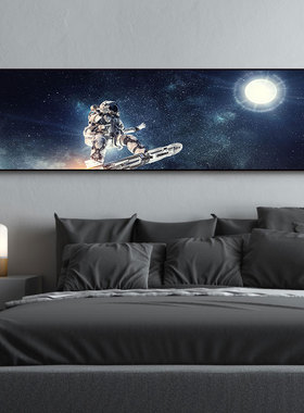 装饰画宇航员房间太空星球装饰画