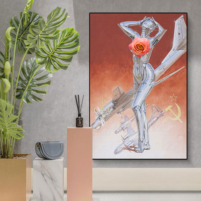 空山基装饰画情趣酒店挂画公寓浴室日本潮流艺术机械人机械姬壁画