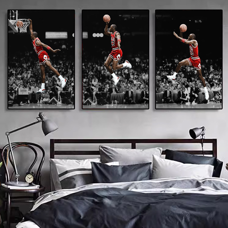 迈克尔乔丹装饰画男生房间卧室床头挂画球星MichaelJordan壁画