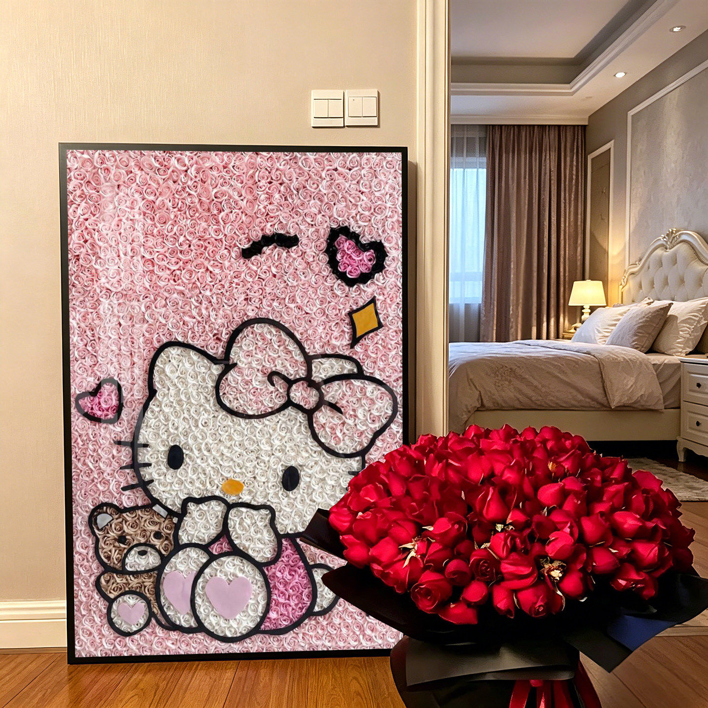 kitty猫挂画送女友七夕礼物