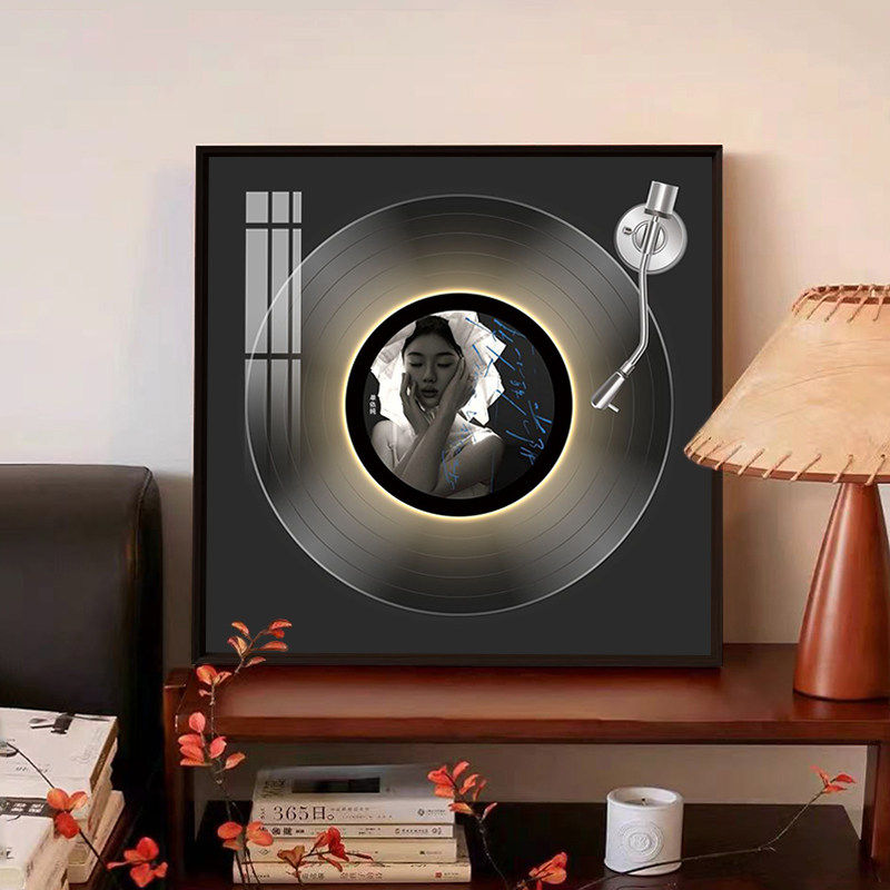 单依纯周边专辑黑胶唱片装饰画蓝牙音响发光挂画客厅电视柜摆件画