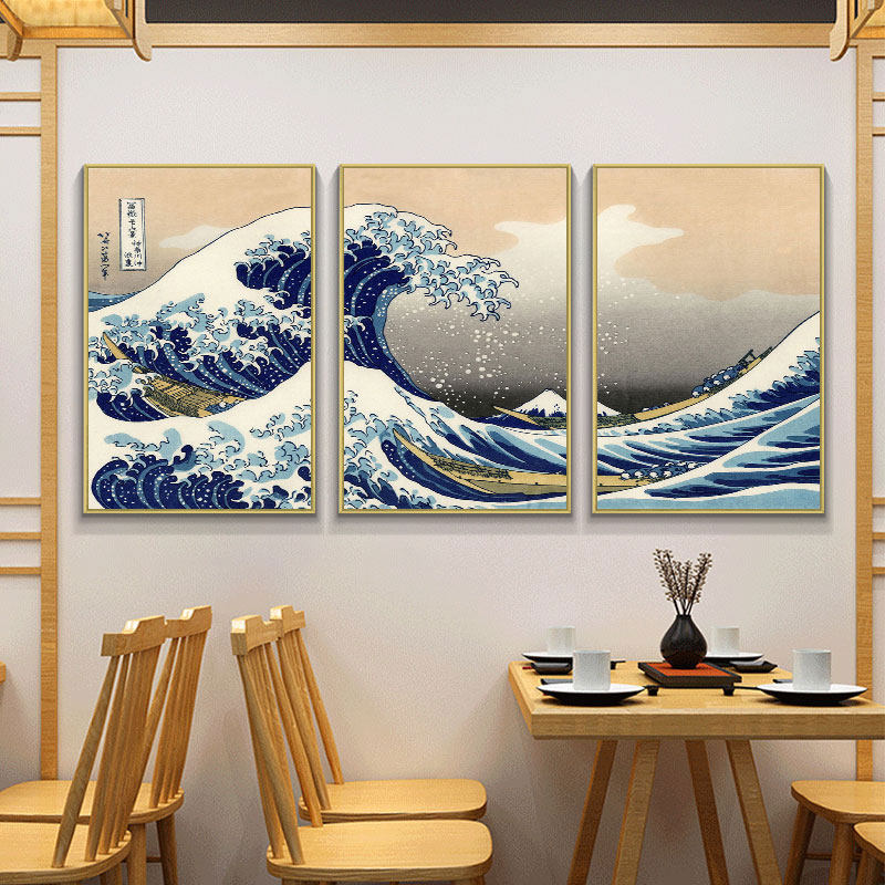 富岳三十六景日料店装饰画日式