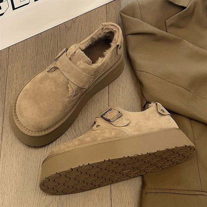 厚底秋冬勃肯棉鞋女加绒2025加厚新款ins百搭懒人一脚蹬保暖棉鞋,女鞋,休闲板鞋,淘宝优惠券,粉丝福利购,淘宝优惠卷