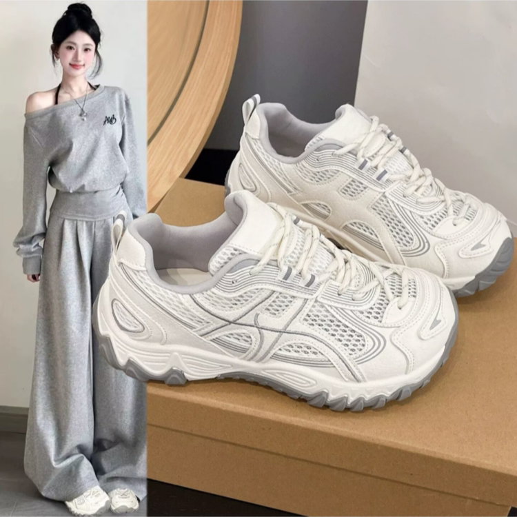 老爹鞋女款2026新款今年流行爆款运动鞋女夏季薄款网鞋女透气网面图片