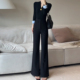 黑色高级感气质百搭微喇西装 高腰不贴腿喇叭长裤 裤 女2025秋冬新款