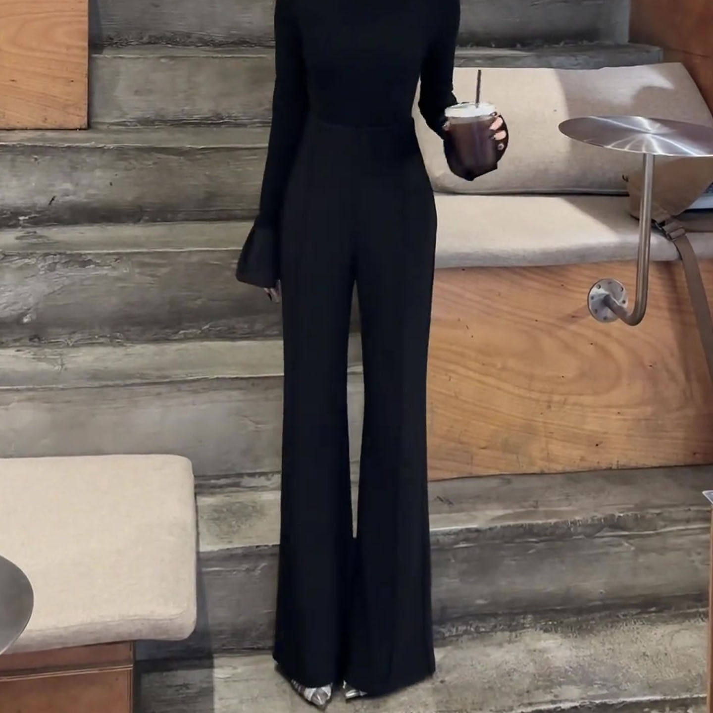 黑色微喇西装裤女2025新款冬休闲季高腰显瘦垂感高级小个子阔腿裤,女装/女士精品,大码裤装,淘宝优惠券,粉丝福利购,淘宝优惠卷