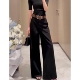 长裤 2026年春夏新款 欧货气质黑色高腰直筒垂感百搭阔腿通勤西装 女