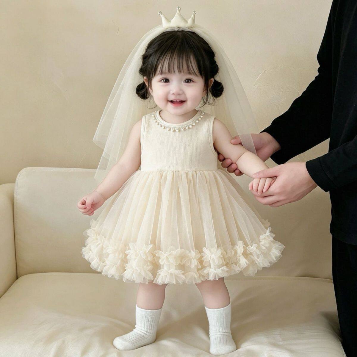 女童夏装连衣裙2026新款洋气0-1-2-3-4岁女宝宝婴幼儿公主蓬蓬裙