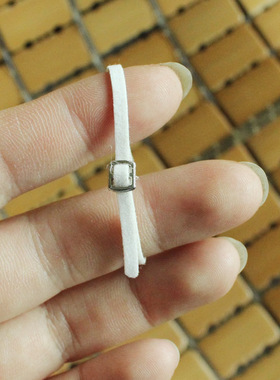 满18元包邮 迷你皮带 白色 OB11 GSC美结猪等可用 12分BJD娃娃