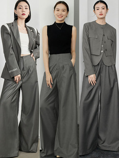 裤 超A女主大甩裤 显瘦遮肉百搭时尚 春秋长款 帅气时髦阔腿喇叭长裤