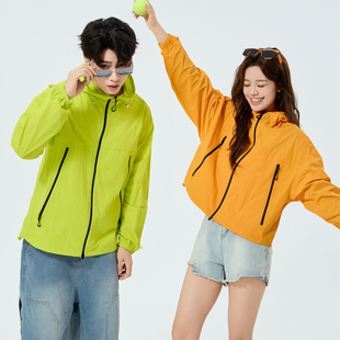 透气防紫外线连帽外套 户外运动薄款 夏季 情侣冰丝防晒衣直播爆款