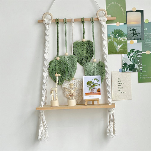 ins北欧风绿色龟背叶挂饰