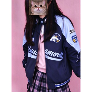 春秋款徽章刺绣校服长袖夹克棒球服外套工装裤子运动会学生班服