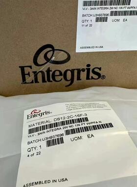 【议价】ENTEGRIS英特格PFA气动隔膜阀，DS12-2C-16