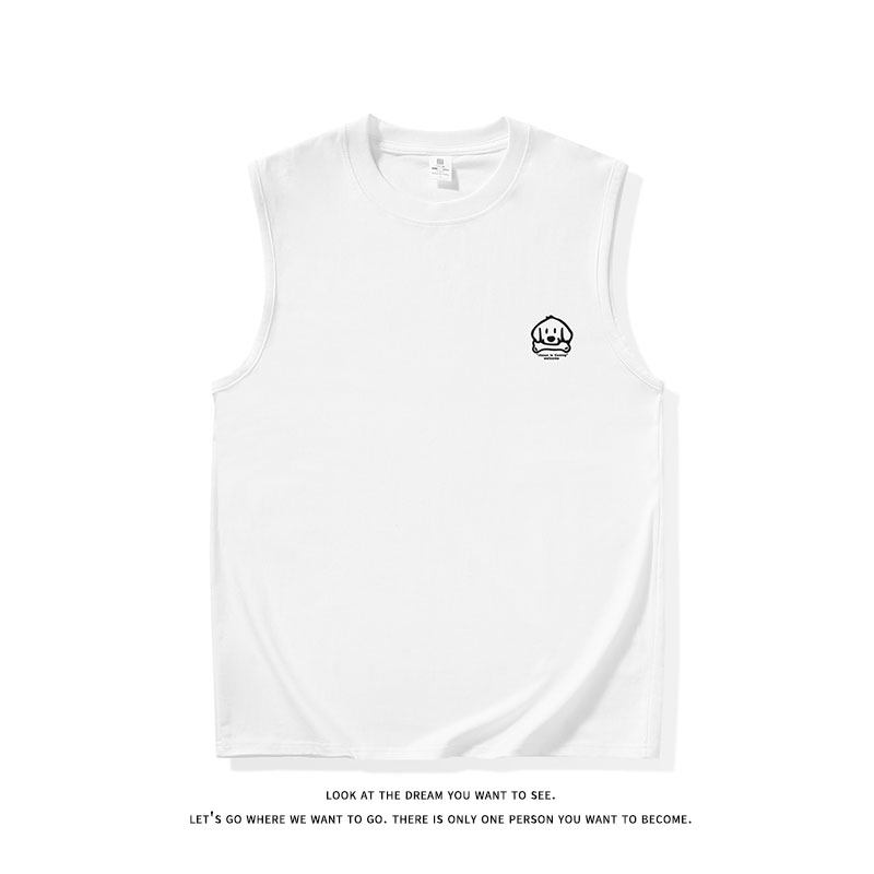 美式潮流休闲背心男女宽松圆领套头上衣印花无袖T恤B3923-特价P19，男装背心/马甲，电商A007-1